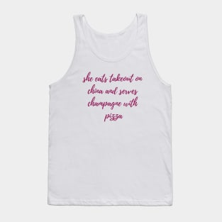 Takeout and Champagne Tank Top